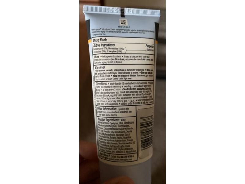 Neutrogena Ultra Sheer Sunscreen, SPF 55, 3 fl oz/88 mL