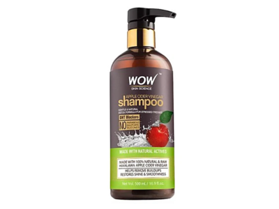 Wow Skin Science Shampoo, Apple Cider Vinegar, 16.91 fl oz/500 mL