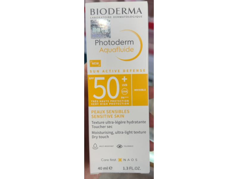 Bioderma Photoderm Aquafluide Sunscreen, SPF 50+ PA++++, 1.3 fl oz/40 mL