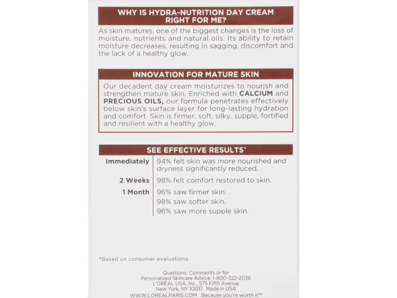 L'Oreal Paris Age Perfect Hydra-Nutrition Anti-Sagging Ultra-Nourishing Moisturizer, Day/Night Cream, 1.7 oz/48 g