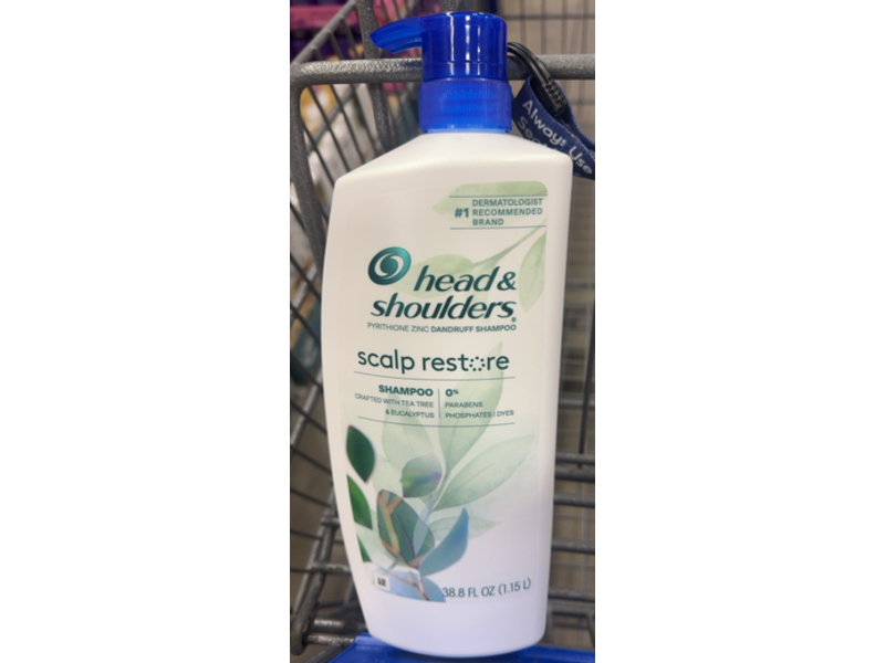 Head & Shoulders Scalp Restore Shampoo, Tea Tree & Eucalyptus, 38.8 fl oz/1.15 L