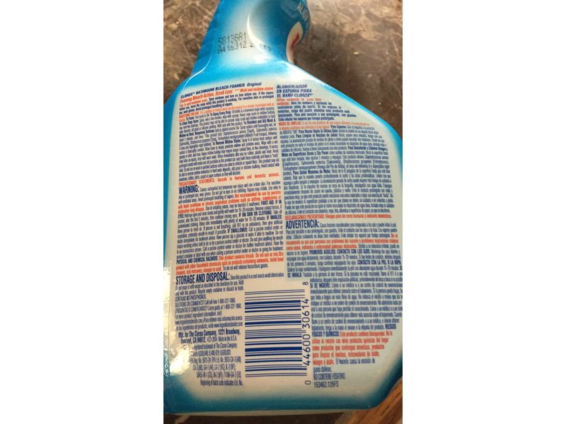 Clorox Bathroom Bleach Foamer, Original, 30 fl oz/887 mL