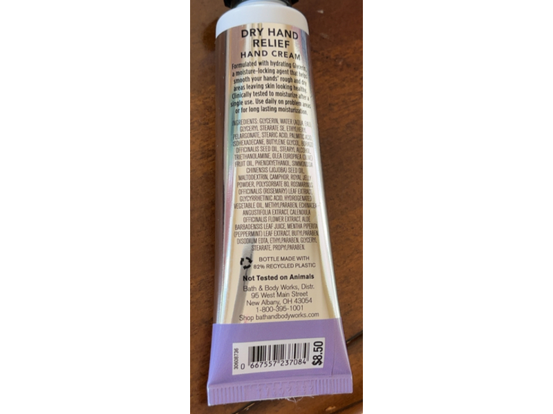 Bath & Body Works Dry Hand Relief Hydrating Hand Cream, 1 fl oz/29 mL