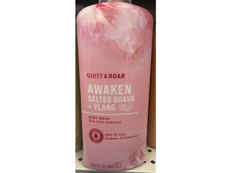 Quiet & Roar Body Wash, Awaken Salted Guava + Ylang, 20.2 fl oz/600 mL