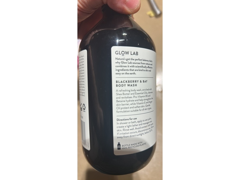 Glow Lab Body Wash, Blackberry & Bay, 13.52 fl oz/400 mL