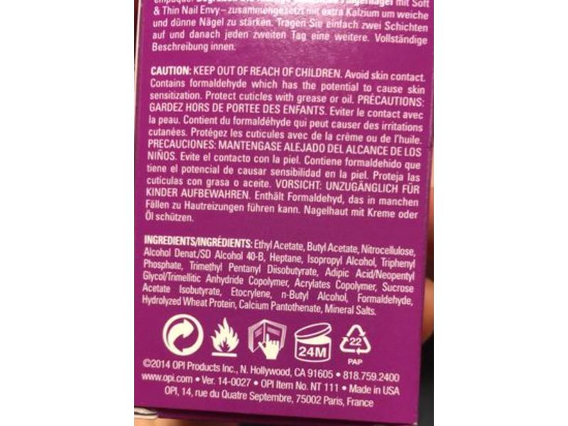 OPI Nail Envy Nail Strengthener, Soft and Thin , 0.5 fl oz/mL