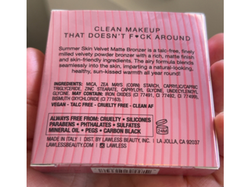 Lawless Summer Skin Velvet Matte Bronzer, Golden Hour, 0.3 oz/11 g