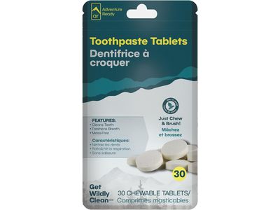 Adventure Ready Toothpaste Tablets, 30 Count