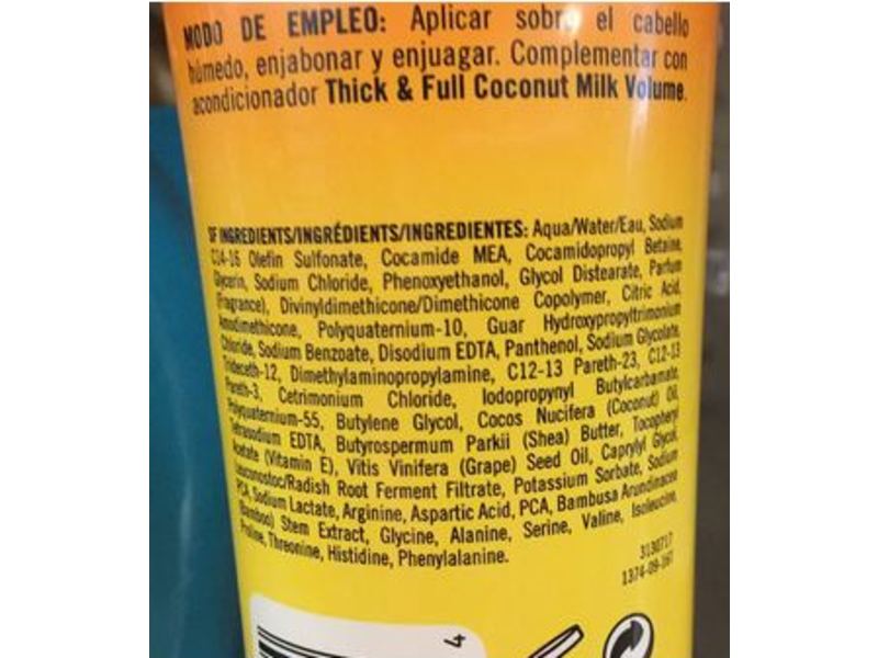 Marc Anthony Volume Shampoo, Coconut Milk, 8.4 fl oz/250 mL