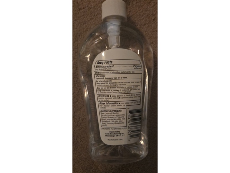Spa Soap Moisturizing Hand Sanitizer, Vitamin E & Glycerin, 20.2 fl oz/600 mL