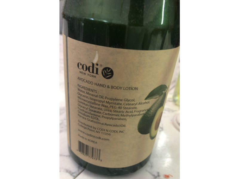 Codi Hand & Body Lotion, Avocado, 25 fl oz/750 mL