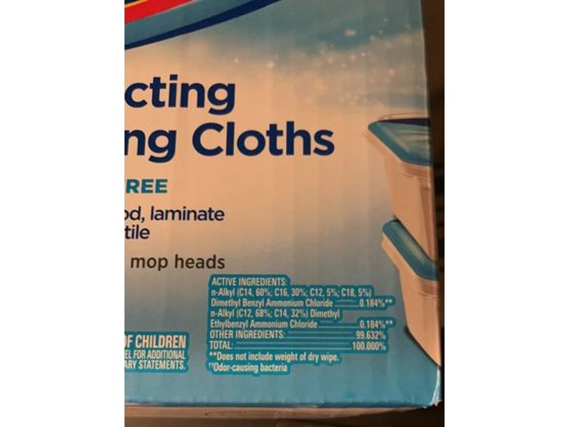 Clorox Disinfecting Wet Mopping Cloths, Bleach-Free, Rain Clean, 4.2 oz