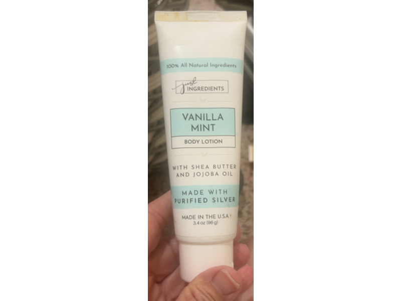 Just Ingredients Body Lotion, Vanilla Mint, 3.4 oz/96 g