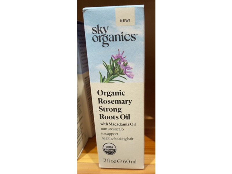 Sky Organics Organic Rosemary Strong Roots Oil, Macadamia Oil, 2 fl oz/60 mL