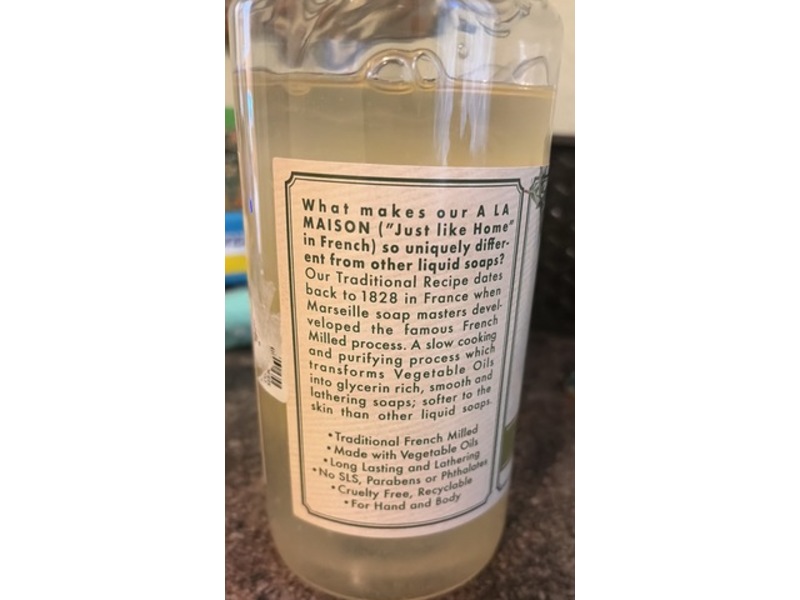 A La Maison De Provence Liquid Soap, Rosemary Mint, 33.8 fl oz/1 L