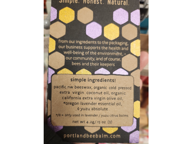 Portland Bee Lip Balm, 0.15 oz/4.2 g, Pack Of 3