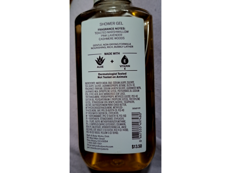 Bath and Body Works Shower Gel Body Wash, Fireside Flurries, 10 fl oz/295 mL