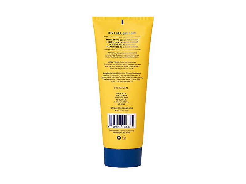 Hand In Hand Sugar Scrub, Island Mimosa Fresh Coconut & Mango Leaf, 9 oz/255 g