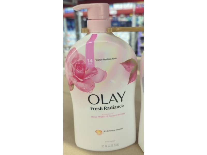 Olay Fresh Radiance Body Wash, Rose Water & Sweet Nectar, 35 fl oz/1.03 L