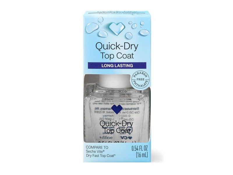 CVS Quick-Dry Top Coat, 0.54 fl oz/16 mL