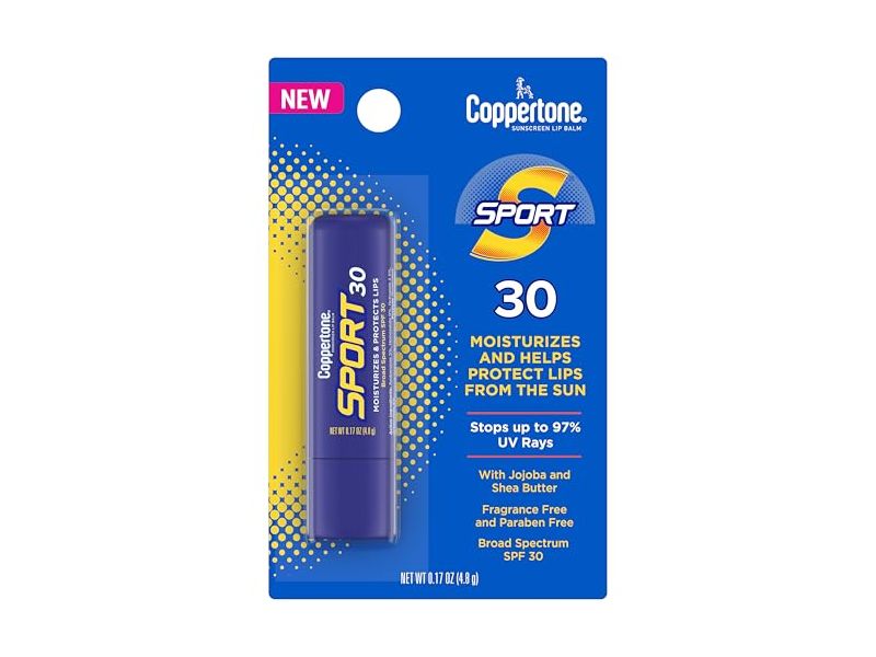 Coppertone Sport Sunscreen Lip Balm, SPF 30, 0.17 oz/4.8 g