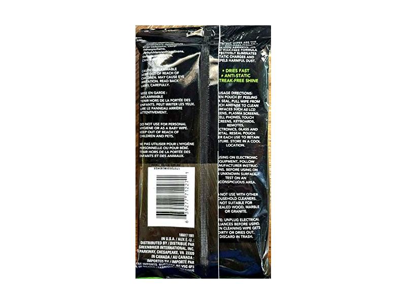 E-Circuit Electronic Wipes Lingettes, 25 Count