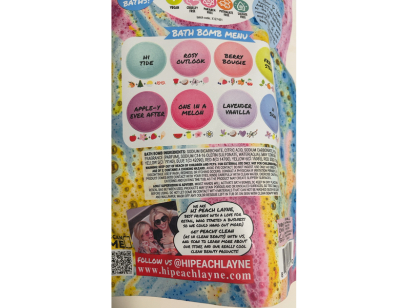 Clean Beauty Mini Bath Bombs, Unique Scent, 1.058 oz/30 g, 8 Count, Pack Of 2