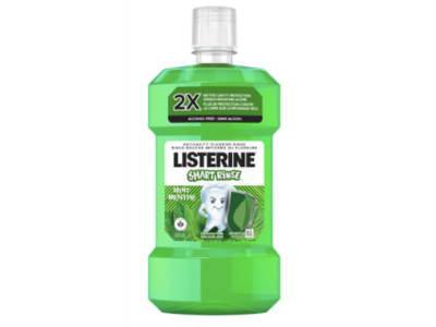 Listerine Smart Rinse Anticavity Fluoride Rinse, Mint, 500 mL