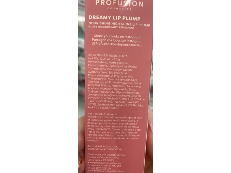 Profusion Cosmetics Dreamy Lip Plump, Pretty In Pink, 0.05 oz/1.5 g