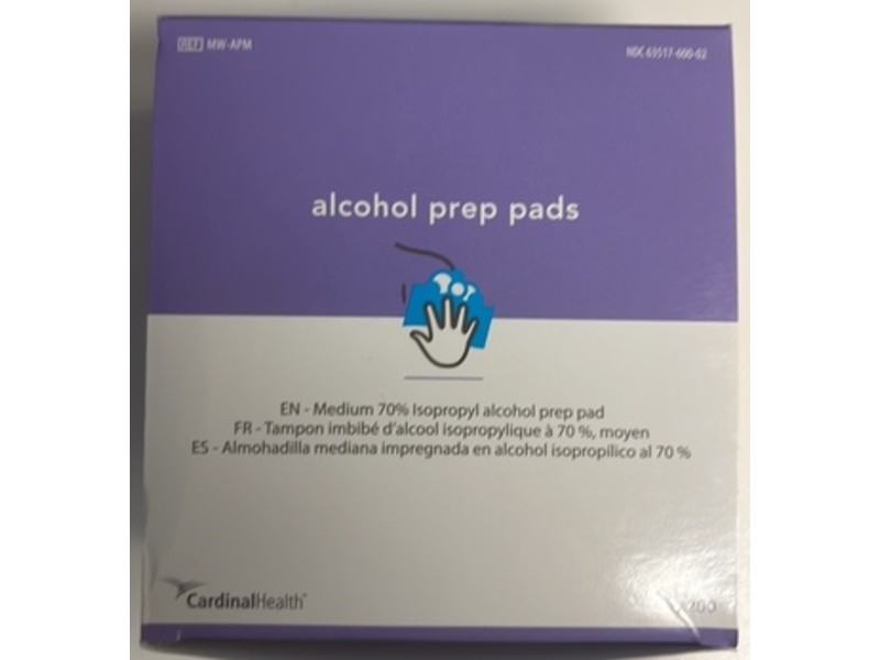 Cardinal Health Alcohol Prep Pads, 200 Count