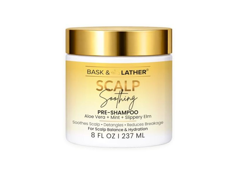 BASK & LATHER Scalp Soothing Pre-Shampoo, Aloe Vera, 8 fl oz/237 mL
