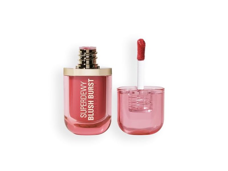Revolution Beauty Superdewy Liquid Blush Burst, Watermelon Pop Coral, 0.14 fl oz/4.2 mL