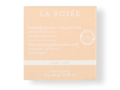 La Rosee Paris Skincare Pressed Powder Refill, Light, 0.28 oz/8 g