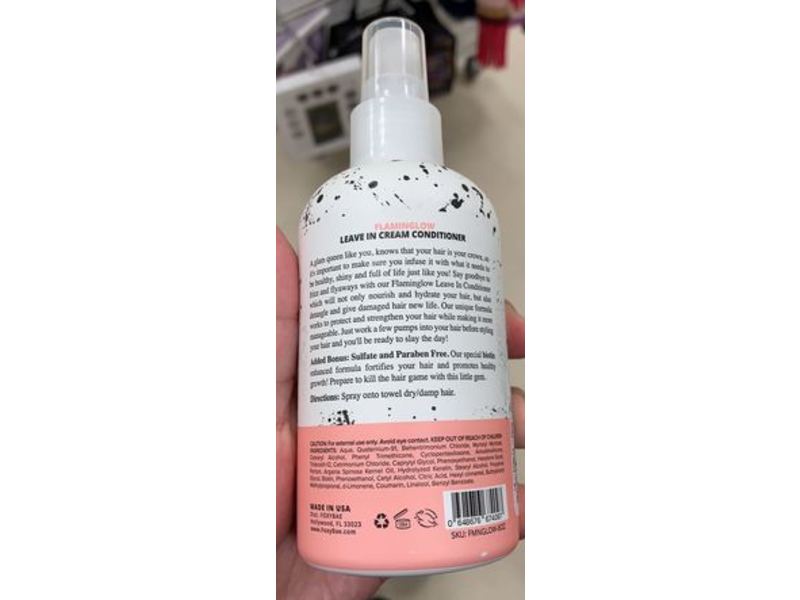 FoxyBae Flaminglow Leave-In Cream Conditioner + Biotin, 8 oz