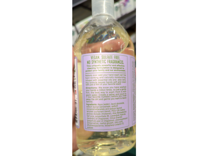 Rebel Green Hand soap, Lavender & Grapefruit, 16.89 fl oz/500 mL