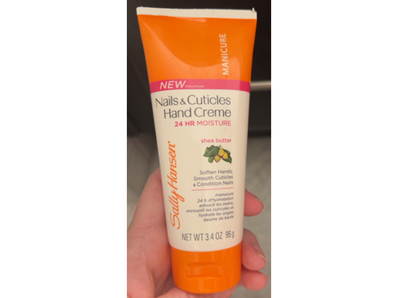 Sally Hansen Nails & Cuticles Hand Creme, Shea Butter, 3.4 oz/96 g, Pack Of 2