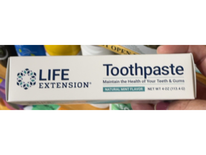 Life Extension Toothpaste, Natural Mint Flavor, 4 oz/113.4 g