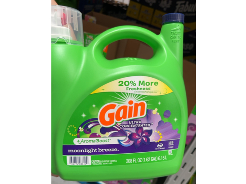 Gain +Aroma Boost Liquid Laundry Detergent, Moonlight Breeze, 159 Loads, 208 fl oz/6.15 L