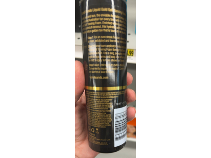 Bondi Sands Self Tanning Foam, Liquid Gold, Coconut Scent, 6.76 fl oz/200 mL