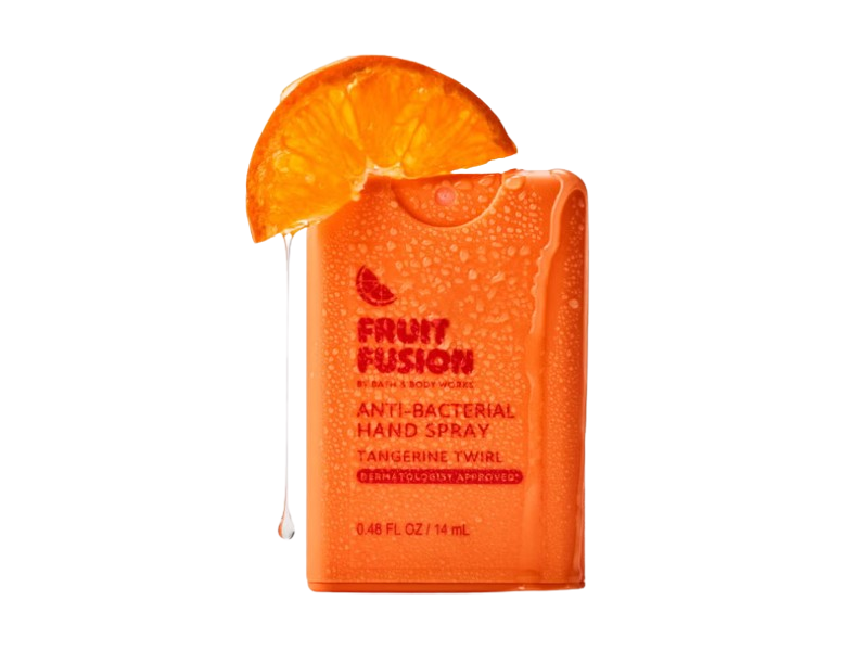 Bath & Body Works Fruit Fusion Anti-Bacterial Hand Spray, Tangerine Twirl, 0.48 fl oz/14 mL