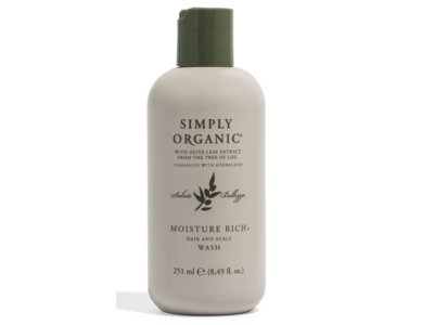 Simply Organic Moisture Rich Hair & Scalp Wash, Olive Leaf Extract, 8.49 fl oz/251 mL
