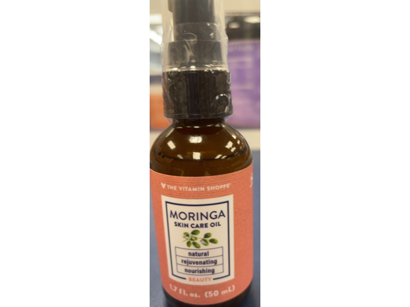 The Vitamin Shoppe Moringa Skin Care Oil, Natural, Rejuvenating & Nourishing Beauty, 1.7 fl oz/50 mL