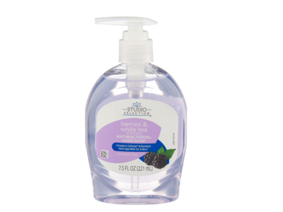 Studio Selection Antibacterial Hand Soap, Berries & White Tea Scented, 7.5 fl oz/221 mL