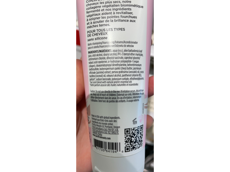 Pacifica Beauty Vegan Collagen Hydrating Conditioner, Peptides & Jasmine, 8 fl oz/236 mL