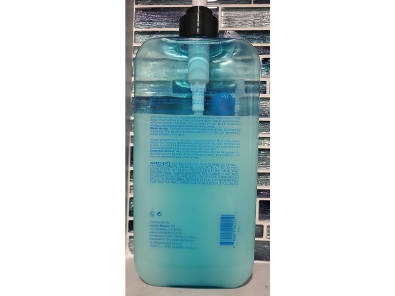 Luseta Body wash, Coconut Milk, 33.8 fl oz/1 L