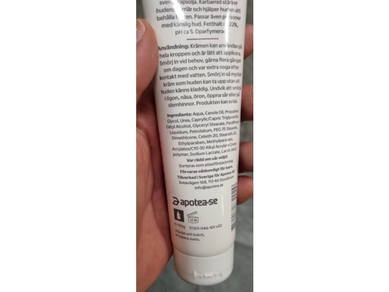 Apotea Softening Skin Cream, Unscented, 100 g