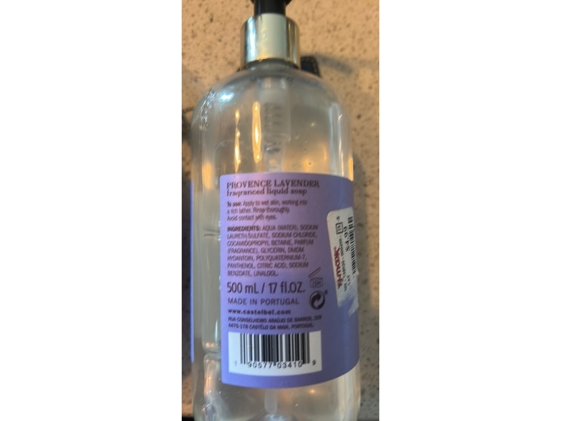 Castebel Provence Lavender Fraganced Liquid Soap, 1.7 fl oz/500 mL