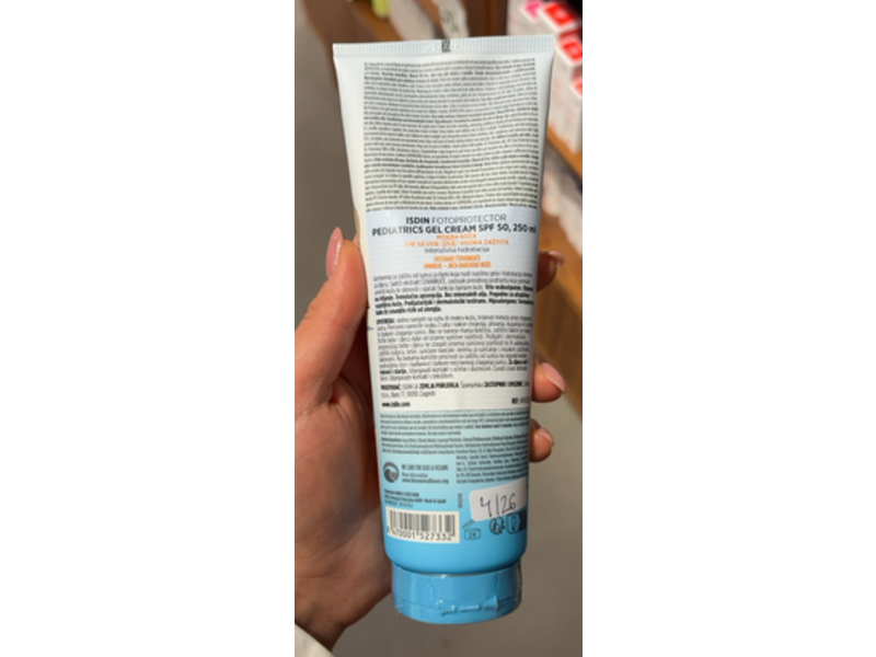 Isdin Fotoprotector Pediatrics Gel Cream, SPF 50, 250mL