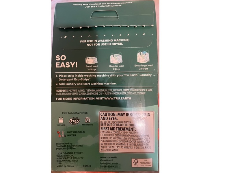 Tru Earth Fabric Softener Sheets, Fragrance Free, 100 Loads, 50 Count