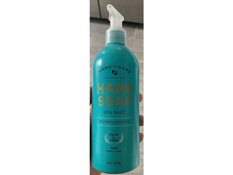 Hand In Hand Sea Salt Hand Soap, Sweet Mint & Eucalyptus, 10 oz/296 mL
